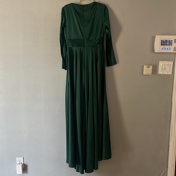 Mac Duggal 55245 LONG SLEEVE RUCHED WAIST A-LINE GOWN NWOT - Picture 6 of 17